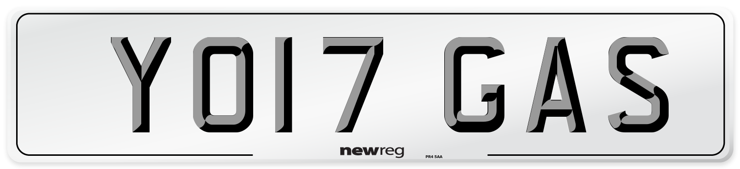 YO17 GAS Number Plate from New Reg